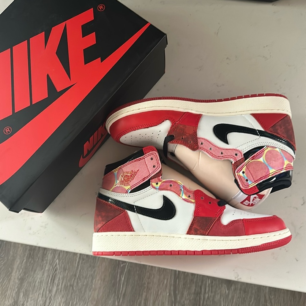 NEW Jordan 1 Retro High Spider-Man Across the Spider-Verse GS 6.5 Y or 8 Women’s